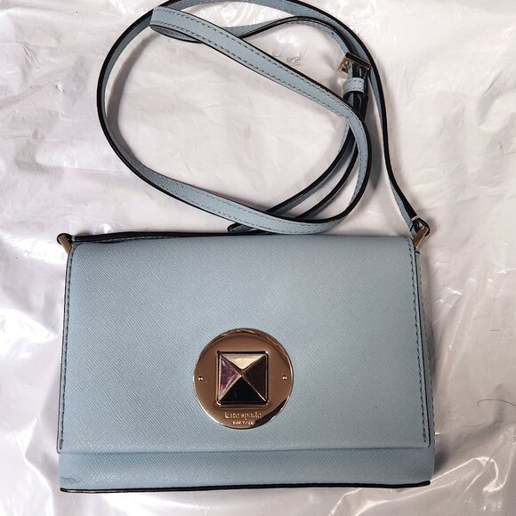 Kate Spade Newbury Lane Sally Crossbody Bag - Light Blue - EUC - Picture 1 of 8